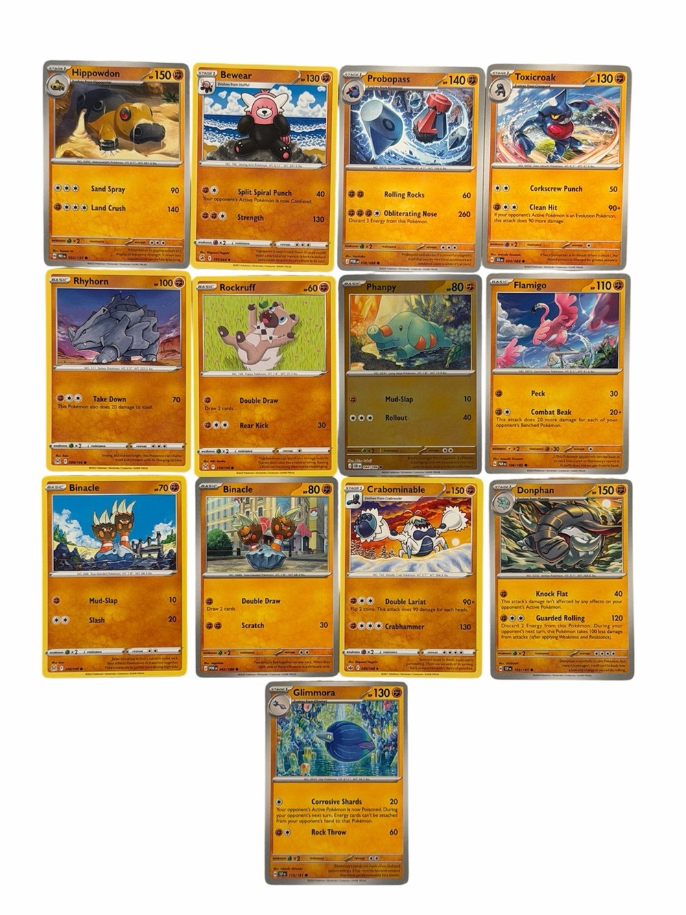 Lot of 13 ground type Pokemon cards - Bundle and Save